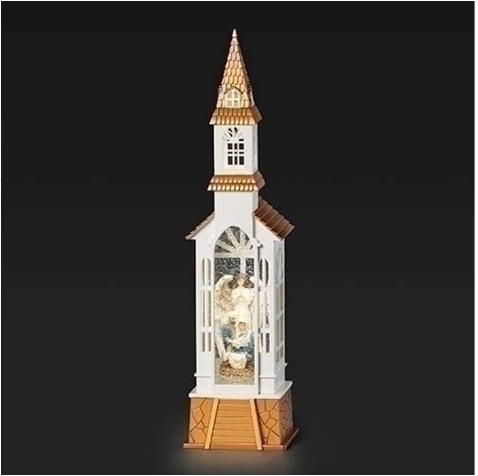 Roman Led Tree in Cardinal Dome White Base/Holly Trim B/O W/O