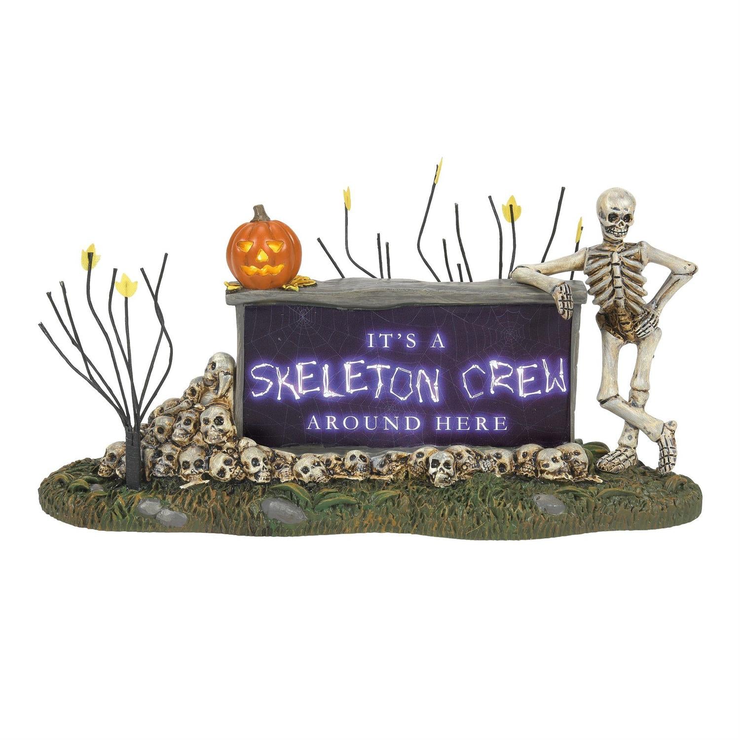 Halloween We’re a Skeleton Crew Sign – Delectable Collectibles Inc.