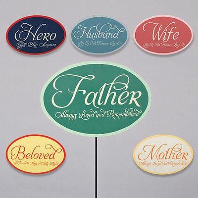 Beloved Cemetery Memorial Heart Oval Sign-Hero NEW FREE SHIPPING 48 STATES