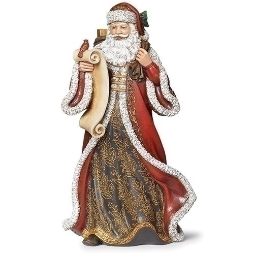 Roman Santa Checking List with Berry and Leaf Coat – Delectable ...